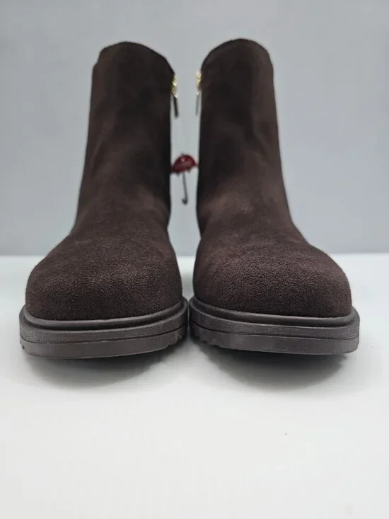 Blondo Cammie Waterproof Ankle Boot Womens 10 Brown Suede Lug Sole Fall NEW - Picture 7 of 14